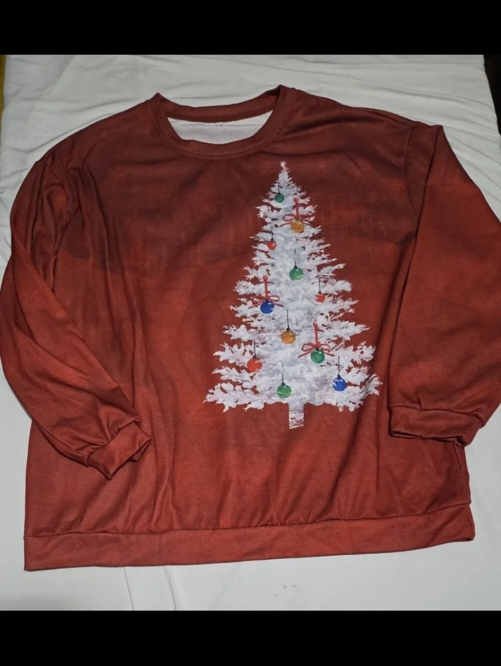 Chic Women's XL red christmas tree sweatshirt #30